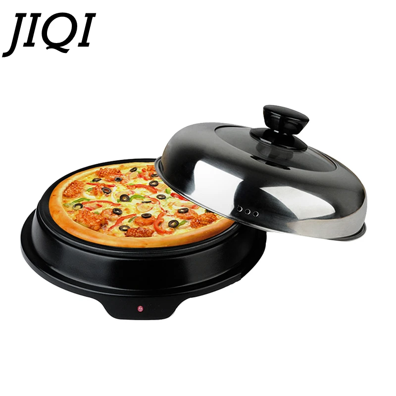 

JIQI Electric Crepe Pizza Maker Mini Non-stick baking pan Flapjack Pancake making machine Household kitchen DIY cooking tools