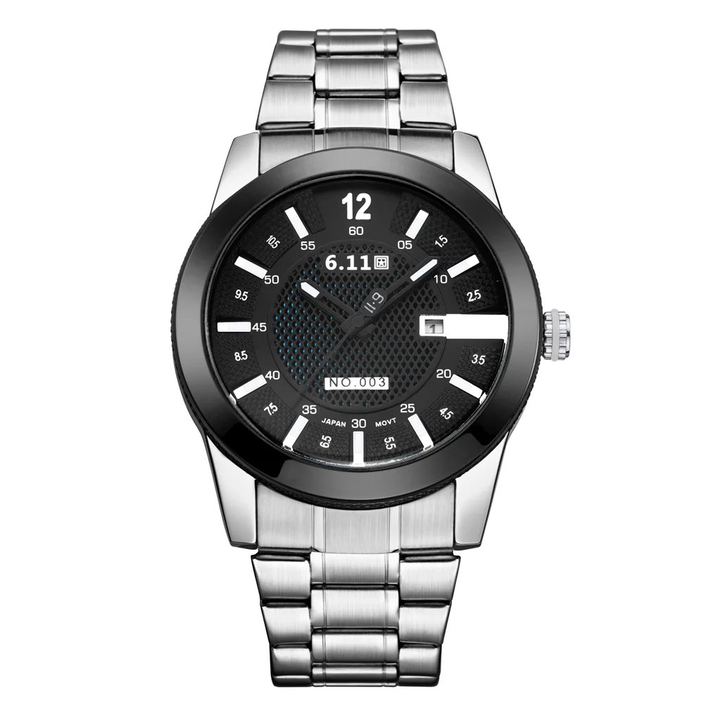 611 солнечные часы лучший бренд часы Мужские reloj macsulino light kinetic energy кварцевые часы со стальным ремешком водонепроницаемые часы с календарем Мужские - Цвет: 611-003-3