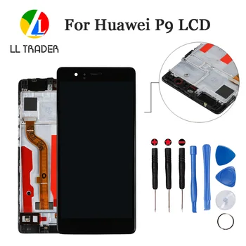 

Quality AAA For Huawei P9 LCD Screen Display Assembly With Frame P9 Touch Screen Replacement Pantalla Digitizer+Tools