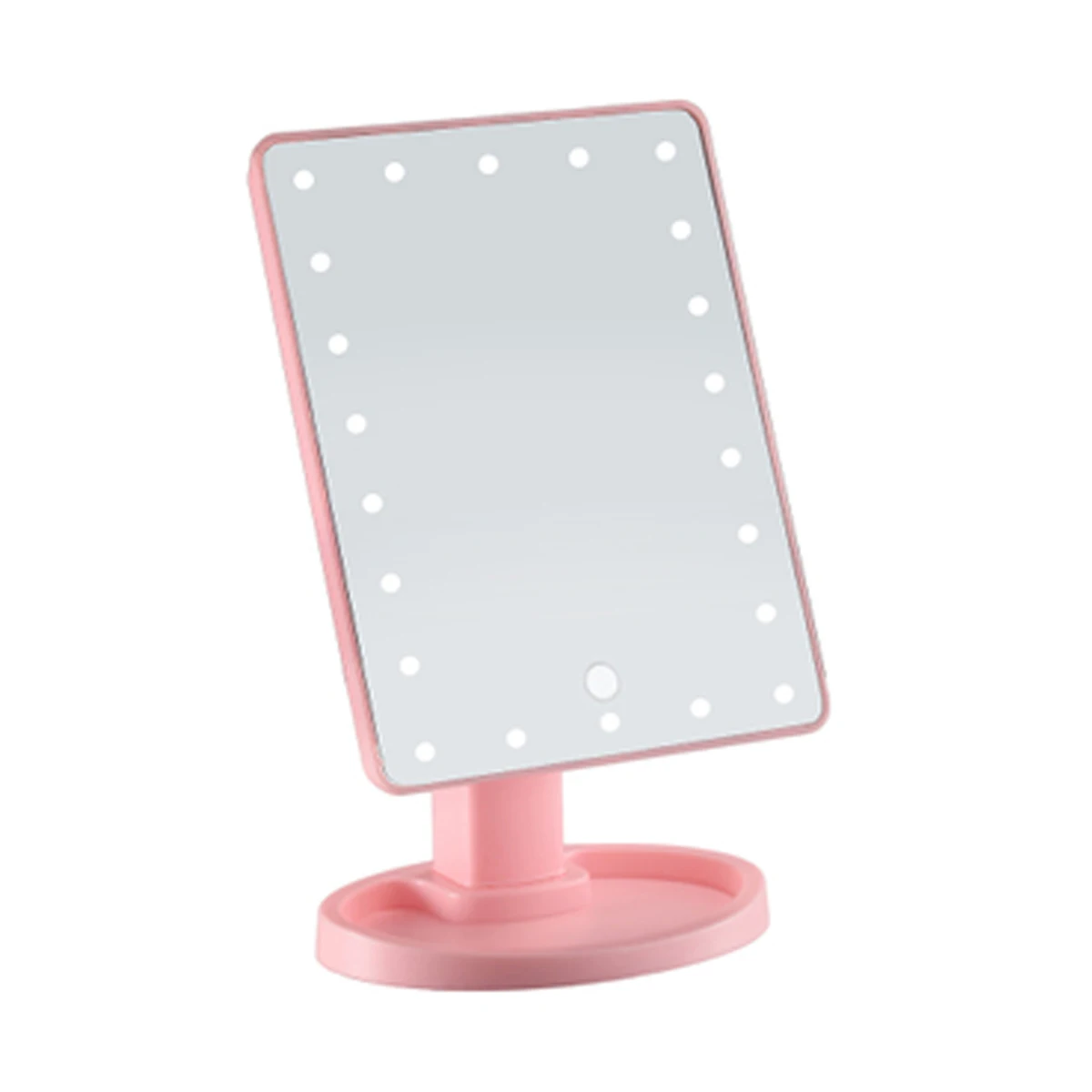 Pink 22 LED Mirror Косметическое косметическое зеркало с 16/22 светодиодный подсветкой с поворотным сенсорным экраном, косметическое зеркало, косметическое настольное туалетное зеркало, настольная подставка, зеркала - Цвет: Pink 22 LED Mirror