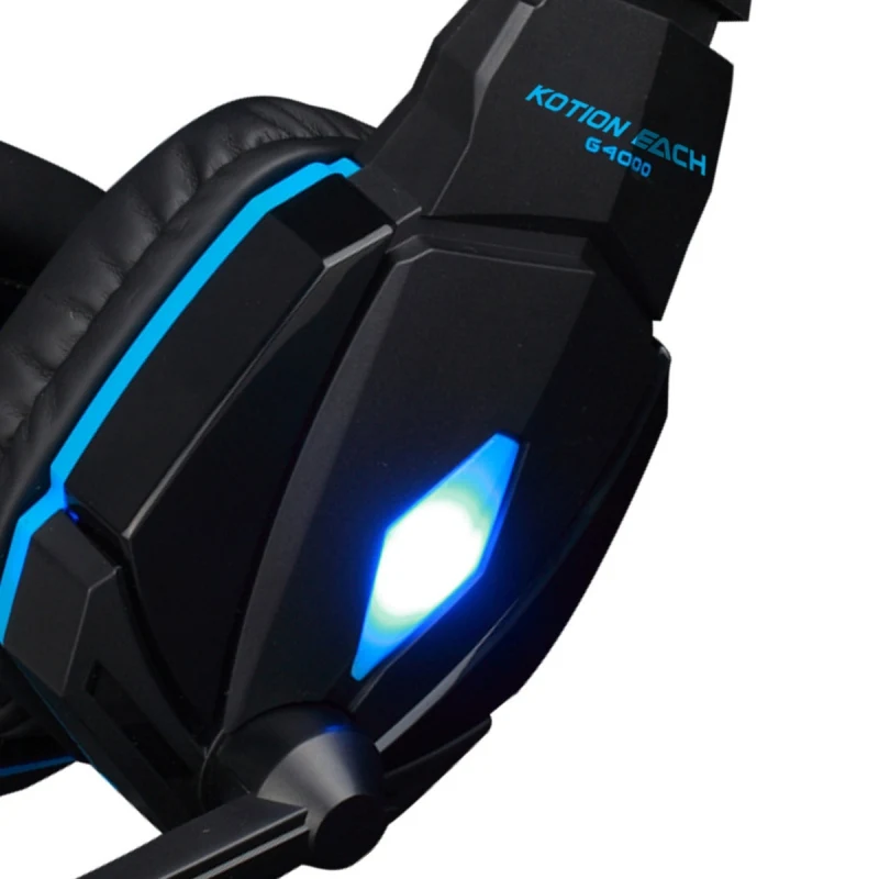 С микрофоном Регулятор громкости EDAL G4000 Проводная игровая гарнитура к персональному Компьютеру стерео наушники со светодиодом