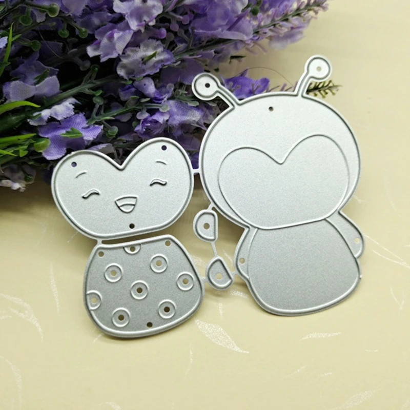 Cute Bee Metal Cutting Dies Stencil DIY Scrapbooking Album Paper Card Template Mold Embossing Craft Decoration cultivate hand-on | Дом и сад
