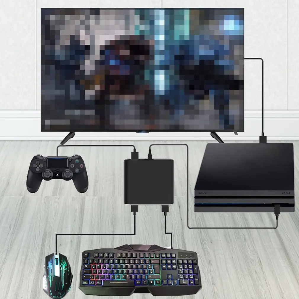  Mini Keyboard Mouse Converter for Game for Pubg Controller Joystick Mobile FPS Games Dual USB Ports