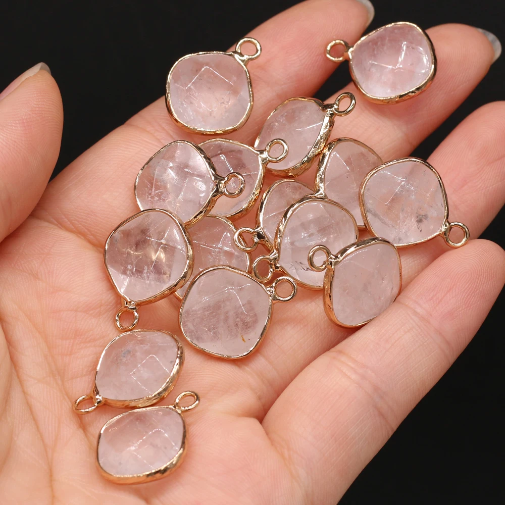 

Wholesale 3 Pieces of Natural Stone Semi-precious Stone White Crystal Pendant To Make DIY Necklace Earring Accessories