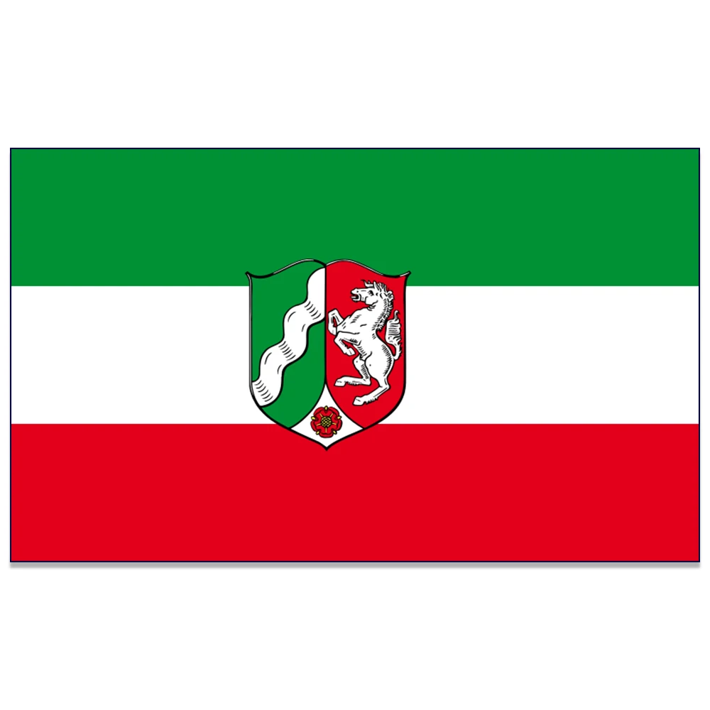 

North Rhine Westphalia Germany State flag 3x5FT banner150X90CM 100D Polyester brass grommets custom flag, Free Shipping