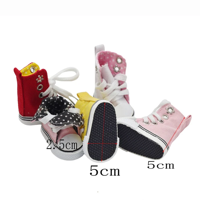 Adollya BJD Doll Accessories 5cm Shoes High Top Canvas Sneakers Casual Assorted Shoes for Doll Suitable for 1/6 BJD Dolls 2