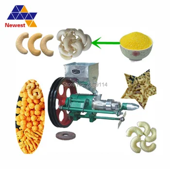 

Maize puffed food extruder corn rice puffing extrusion with 7 molds to make puff snacks machine