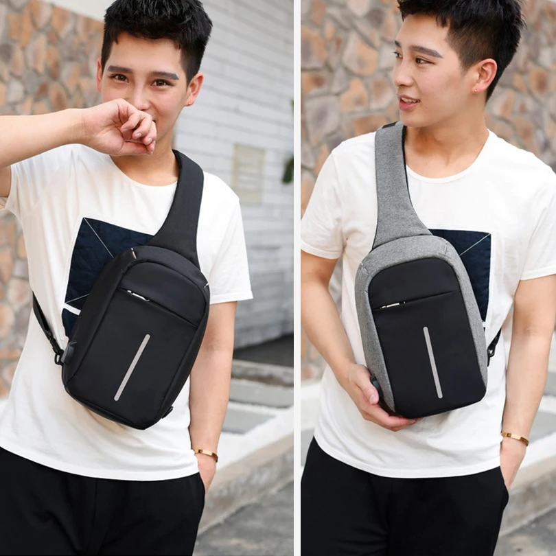 Зарядка через USB плеча Crossbody сумка нейтральный охранная женский невидимая