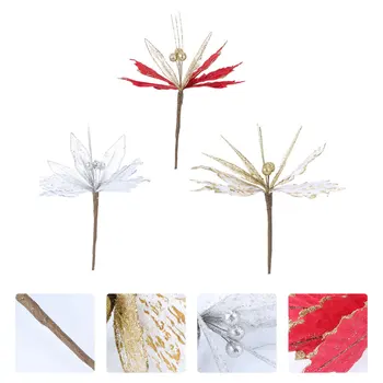

3Pcs Artificial Flower Ornaments Simulation Flower Branch Home Decoration for Party Wedding