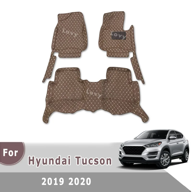 

RHD Carpets For Hyundai Tucson 2019 2020 Car Floor Mats Auto Interior Accessories Parts Artificial Leather Protecter Dash Foot