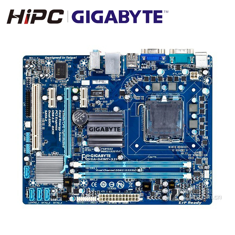 

Gigabyte GA-G41MT-S2P Desktop Motherboard G41 LGA 775 Core 2 Quad Extreme DDR3 8G SATA2 VGA Micro-ATX G41MT-S2P Used Mainboard