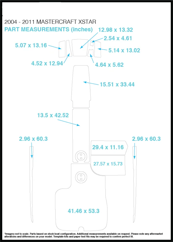 2004-2011 Mastercraft XStar Cockpit Pad лодка EVA Тиковый настил 1/" 6 мм