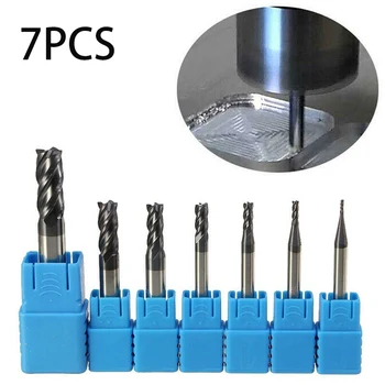 

4mm -8mm Shank Tungsten Carbide End Mill HRC50 4 Flutes CNC Cutter Replacement