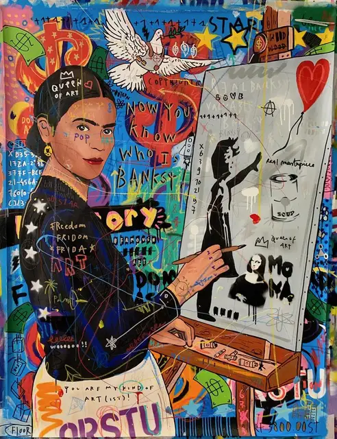 Modern Canvas Poster Painting Street Art Pictures Graffiti Art Painitngs on The Wall Art Posters and Prints Home Decoration IKU44-9