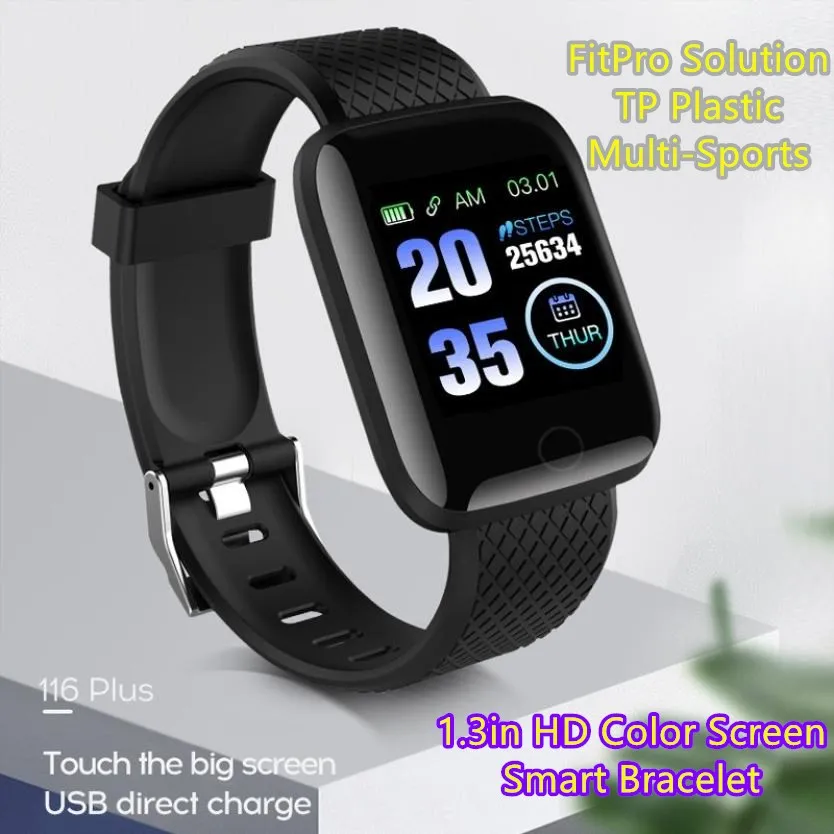 Смарт браслет FitPro Solution TP с цветным экраном 116 дюйма и USB портом для