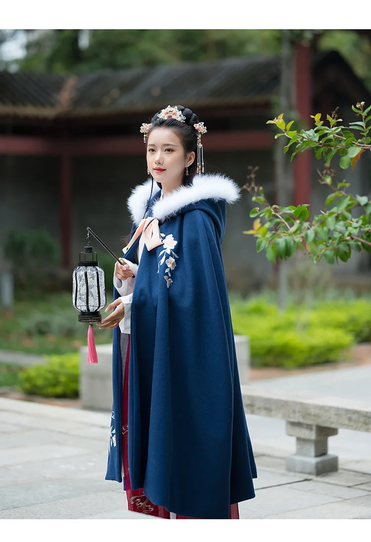 Вышивка Hanfu плащ для женщин народный фестивальный рейв наряд дамы осень и зима пальто певцы представление одежда DC3436