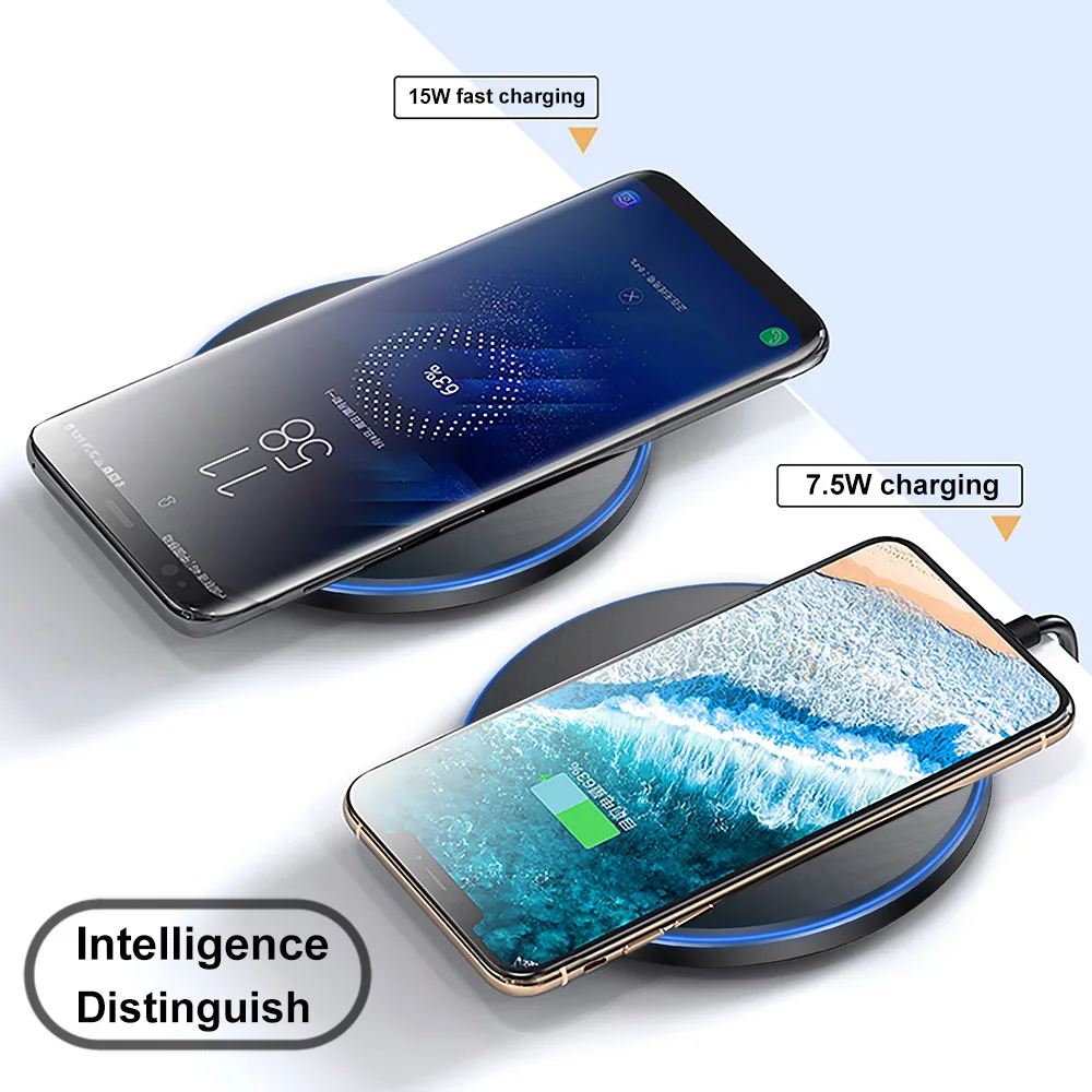 15W Qi Wireless Charger For iPhone 13 12 11 Pro X XS XR Huawei P40 Pro Samsung S10 S20 Induction Fast Wireless Charging Dock Pad