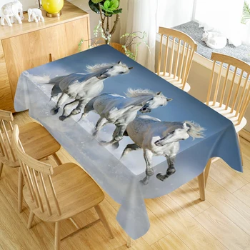 

Horse Tablecloth Animals Table Cloth Dustproof Washable Cloth Rectangular Table Cover for Home table Decor