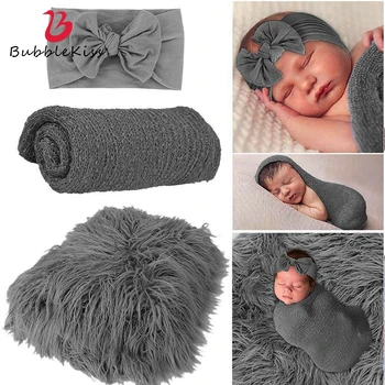 

Bubble Kiss Baby Blanket Three-piece Suit Home Throw Blanket Baby Soft Wrap Blankets For Beds Solid Color Photo Tools Blankets