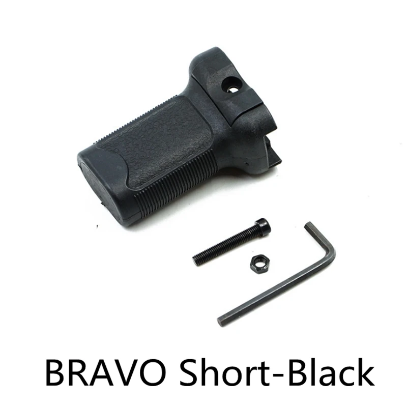 AEG Airsoft Air Guns Toy Tactical DIY Parts Nylon Front Grips RVG PTK TD AFG Paintball Accessories - Цвет: BRAVO Short-Black