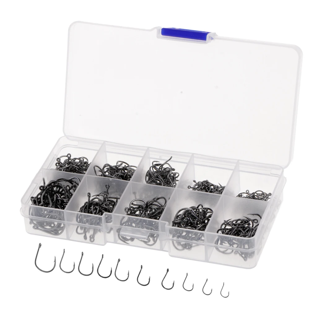 500pcs 2019 NEW Saltwater Sea Fishing Hook Octopus Circle Hooks 3#-12#