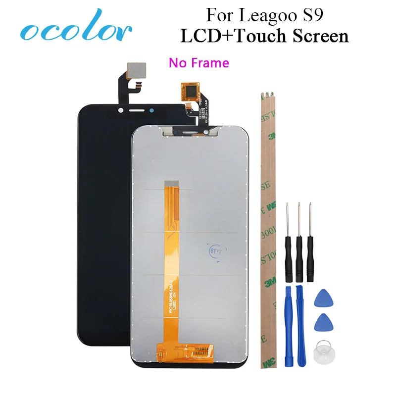 

ocolor For Leagoo S9 LCD Display And Touch Screen Digitizer Assembly Replacement With Tools + Adhesive 5.85''For Leagoo S9 Phone