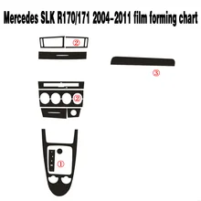

For Mercedes SLK R170/171 2004-2010 Self Adhesive Car Stickers Carbon Fiber Vinyl stickers and Decals Car Styling Accessories