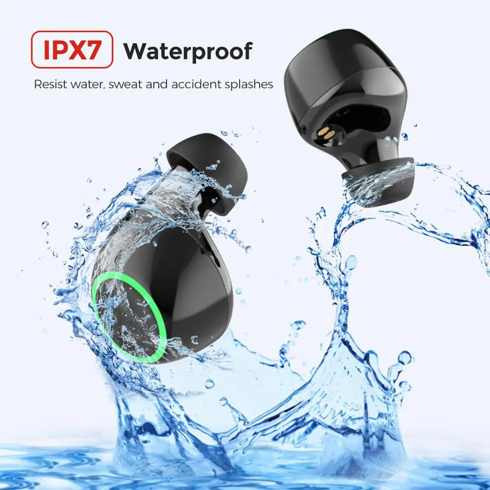 Беспроводные наушники Mpow T6 TWS Bluetooth 5 0 ipx7 40 часов воспроизведения для iPhone 11 Xs Xr Huawei