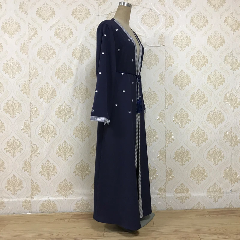 F823 арабский кардиган женское платье мусульманские Гладильные алмазные Женские дубайские халаты