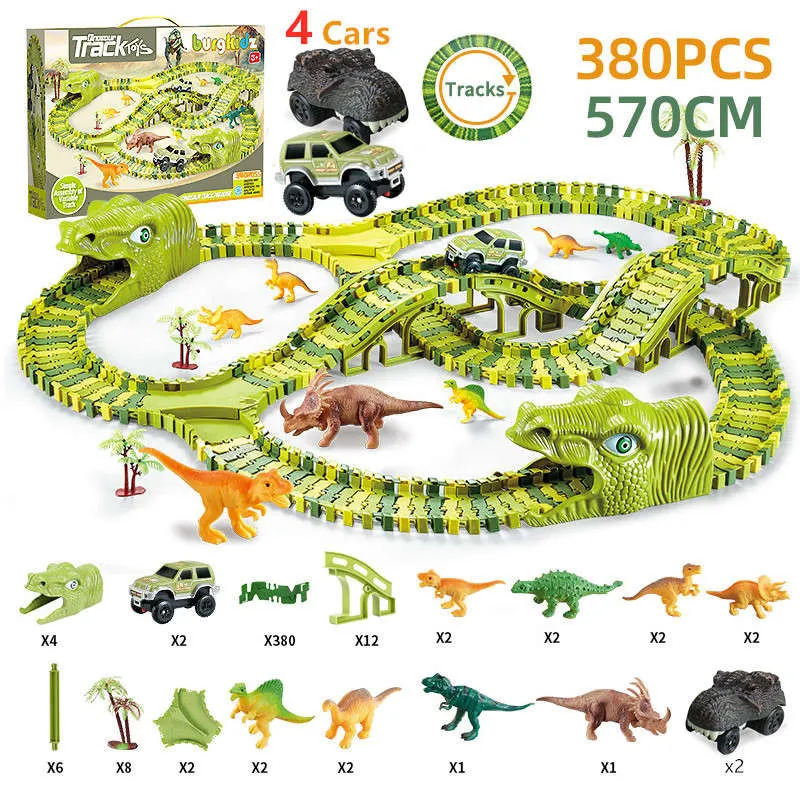 Лидер продаж игрушечный автомобиль треки динозавры игрушки набор поездов