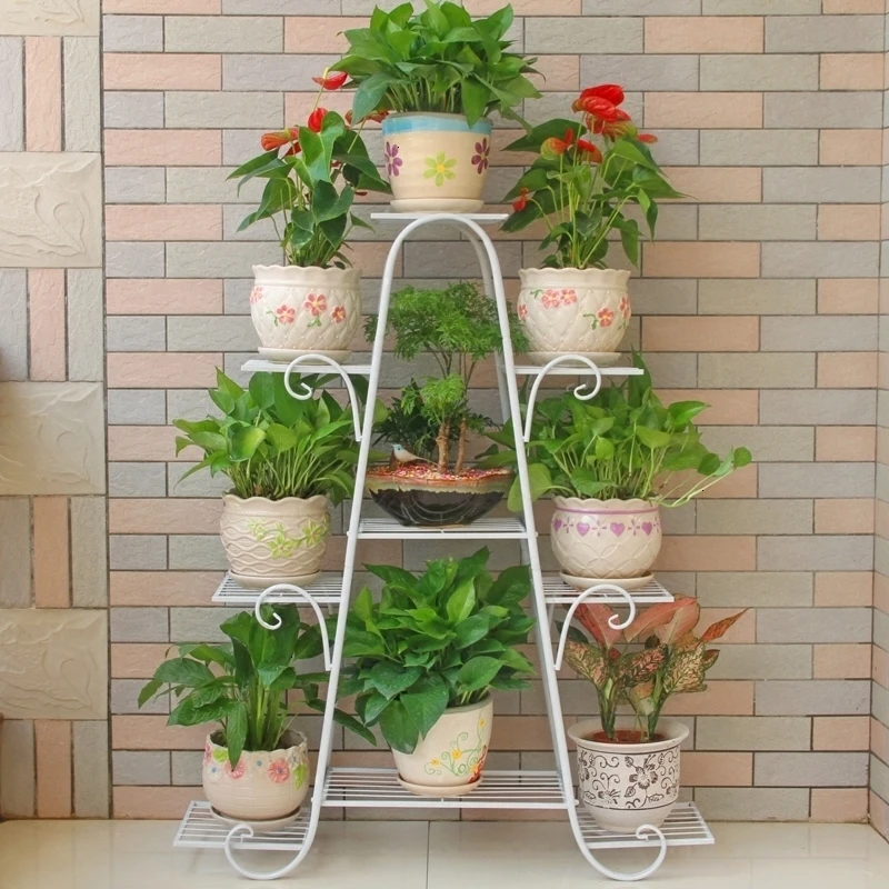 

Airs Multi-storey Indoor Balcony Iron Art Of Shelf Solid Wood A Living Room Province Space Flowerpot Landing Type Green Luo