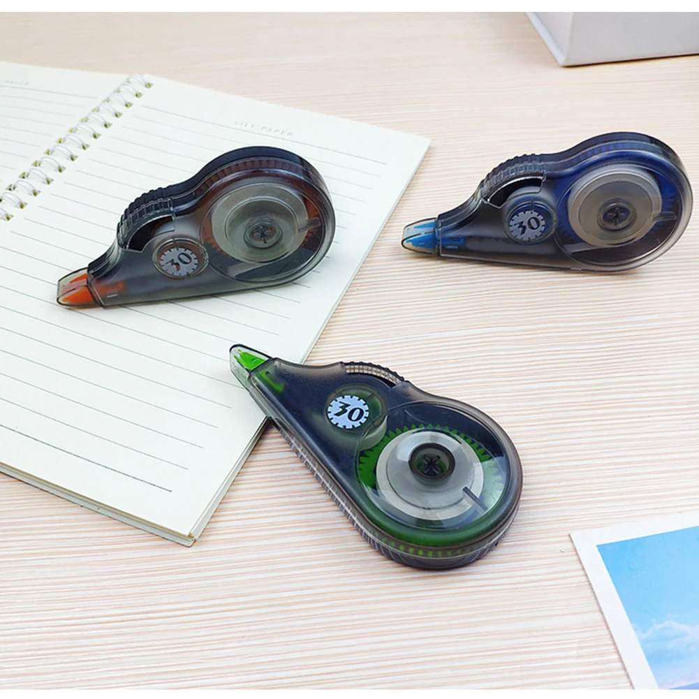 Черный 6 шт. модный роликовый корректор белый длинный канцелярский материал