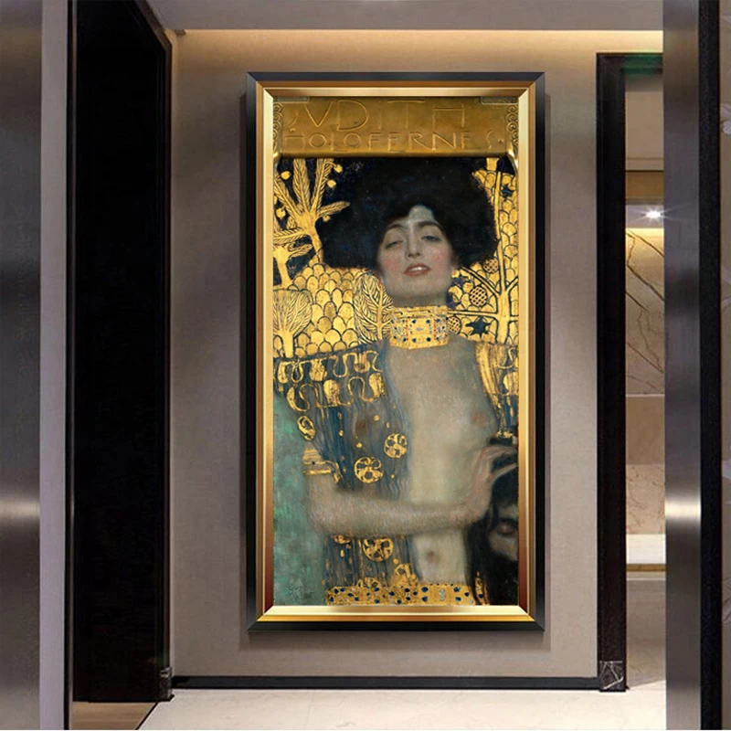 Judith and Holofernes от Artist Gustav Klimt классическое художественное оформление холст живопись Постер и печать Картина