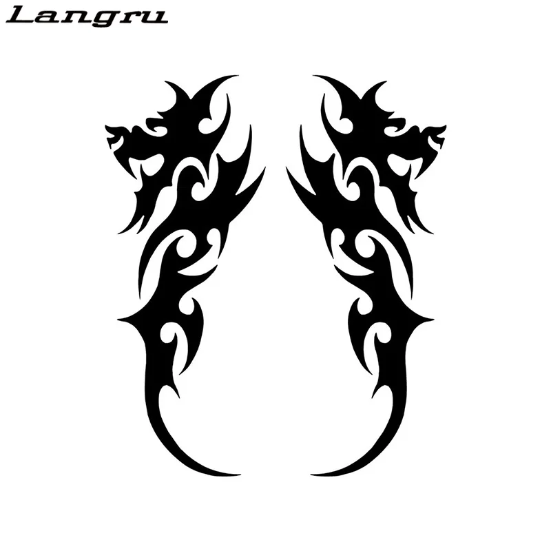New Style Par de Dragao Tribal Decalques Do Carro Engracado Adesivos Motocicleta Acessorios Styling Vinyl Jdm | Автомобили и