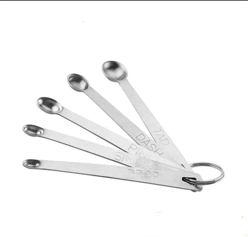 tad, dash, pinch, smidgen and drop EVOIO Stainless Steel Measuring Spoons Set of 5 