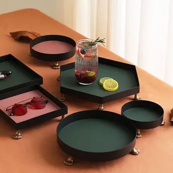 

Jewelry Cosmetics Storage Tray Display Rack Box Large Capacity Living Room Bed Room Ornaments Fruit Snack Plate