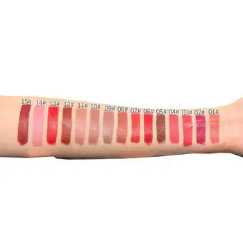 

Hot sale 15-color Matte Cream Lip Glaze Long-lasting Moisturizing Liquid Lipstick