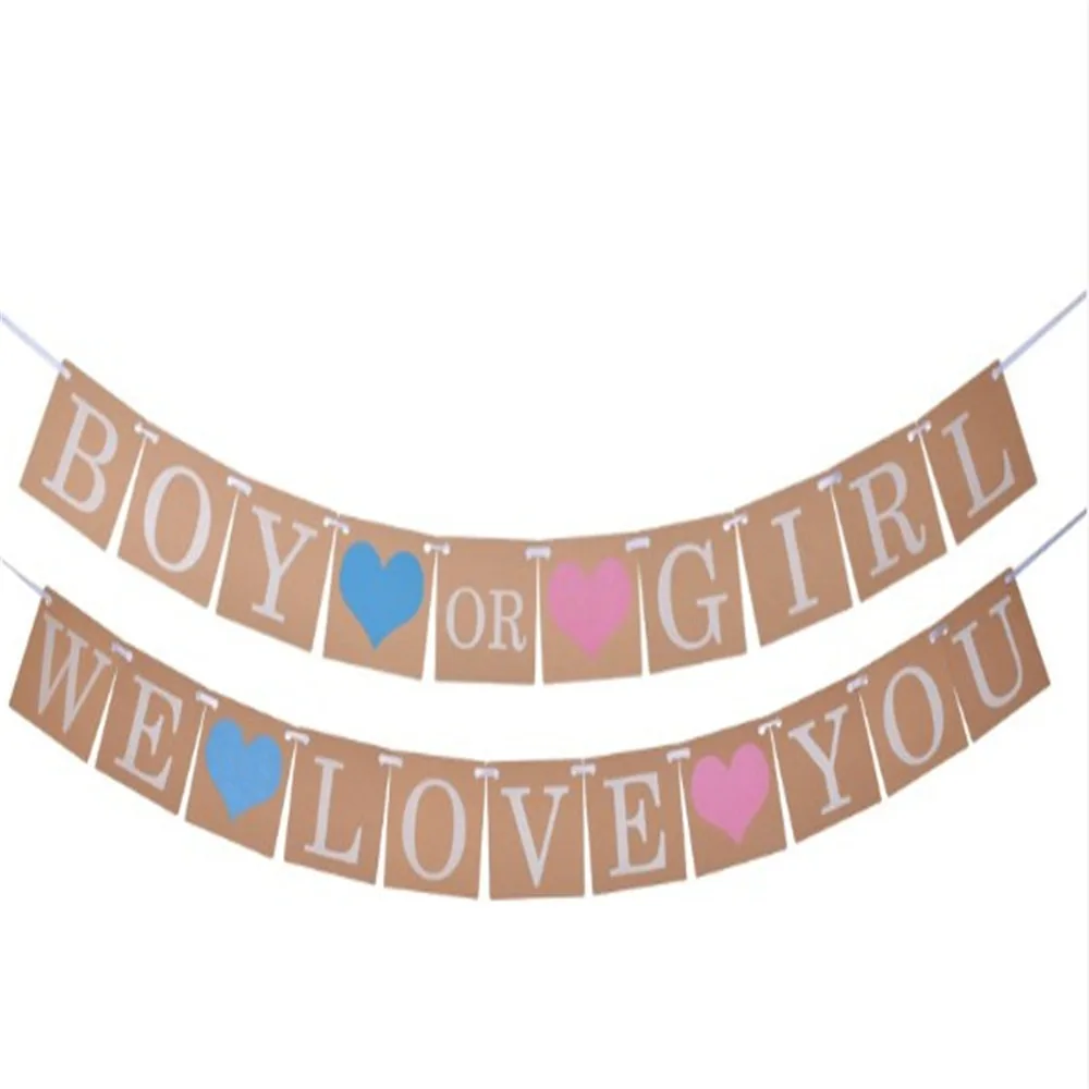 2020 new hot Boys And Girls Alphabet Tag Pull Flag Retro Kraft Paper Baby Children Birthday 3