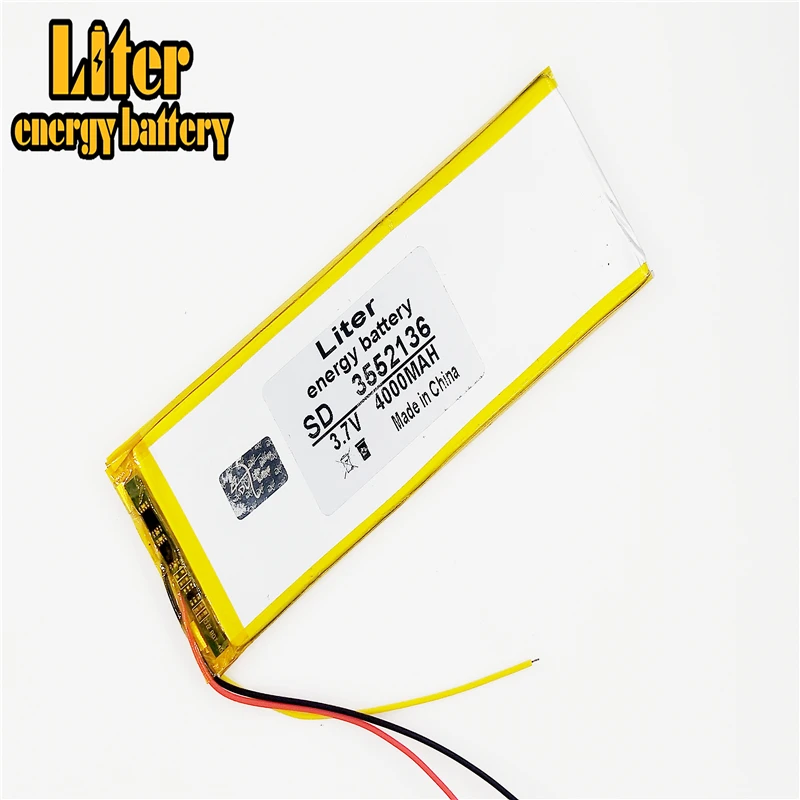 3 линии 3552136 3550135 7 V 4000mah литровая батарея литий полимерный планшет средняя