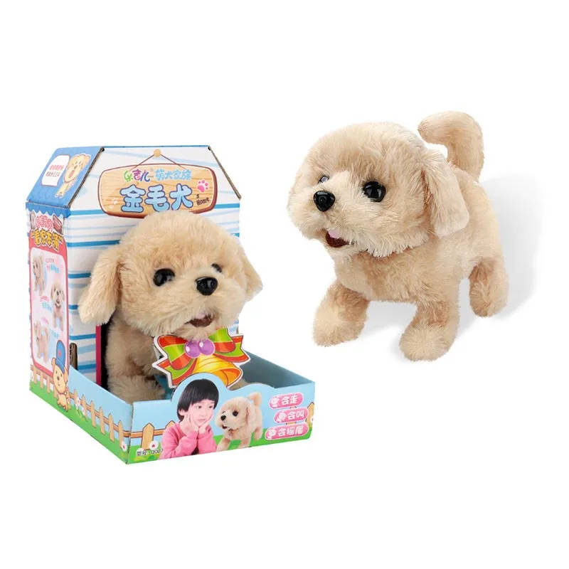 Electric Plush Toys Dog Musical Singing Walking Golden Retriever Poodle For Kids Child Baby Gift Interactive Electronic Pets 5