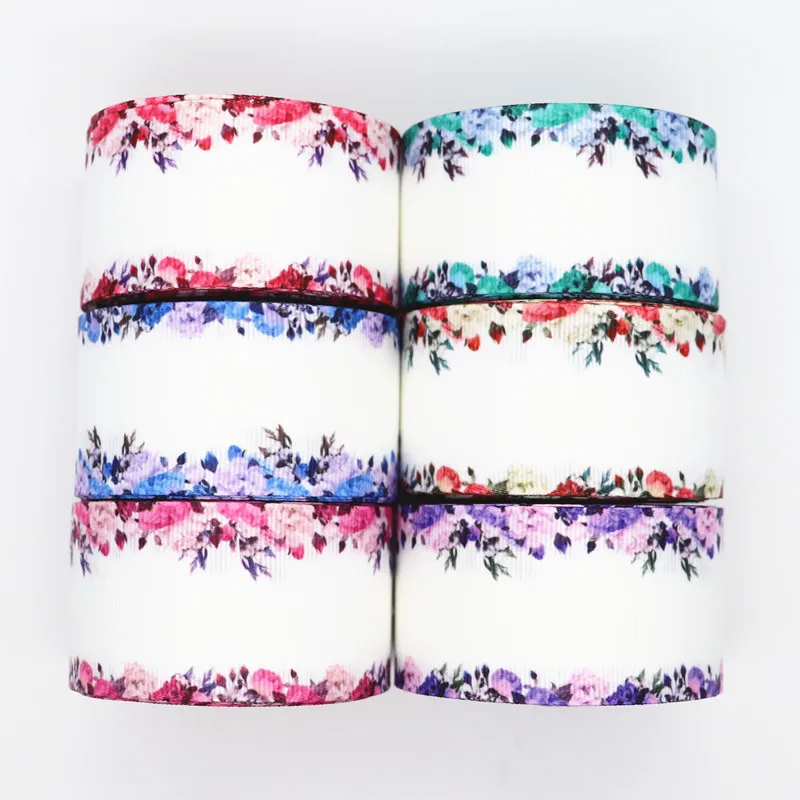 10 Yards 1.5'' 38MM Flower Printed Grosgrain Ribbons For Hair Bows DIY Handmade Materials Y19082003