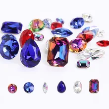 

10Pcs/Bag All Shape Random Mix Color Christmas Nail Decoration Flatback AB Rhinestones For Nails Diamonds Stone Nail Charm Parts