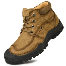 Мужские треккинговые ботинки из натуральной кожи, зимняя Уличная обувь для альпинизма, мужские кожаные треккинговые ботинки, мужские кроссовки для охоты