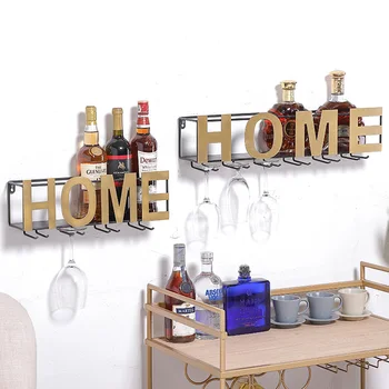 

Top grade glass rack hanging upside down household restaurant wall hanging wine cabinet wine rack europe luxury wine wine holder