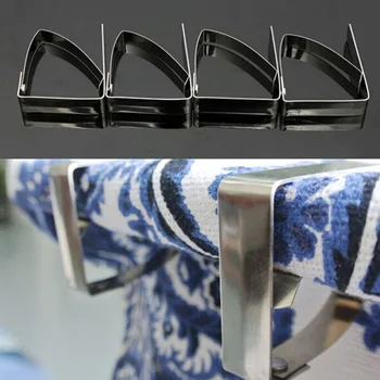 

4PCS Useful Stainless Steel Tablecloth Tables Clips Holder Cloth Clamps Party Picnic Wedding Partty Supply