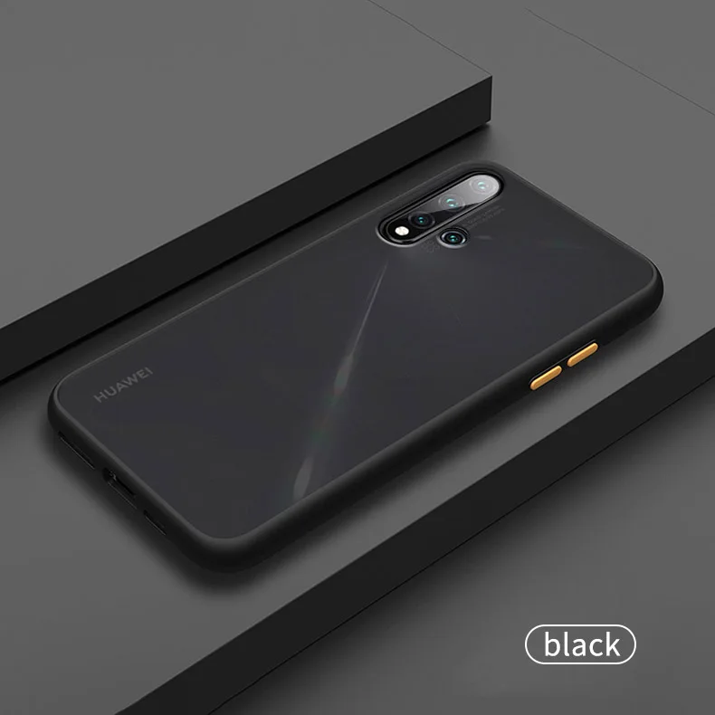 Black Противоударный защитный цветной чехол для huawei P30 Pro P20 Lite mate 30 20 Nova 5i Honor 9X20 Pro Play 3 мягкая рамка Прозрачный жесткий чехол из поликарбоната - Цвет: Black