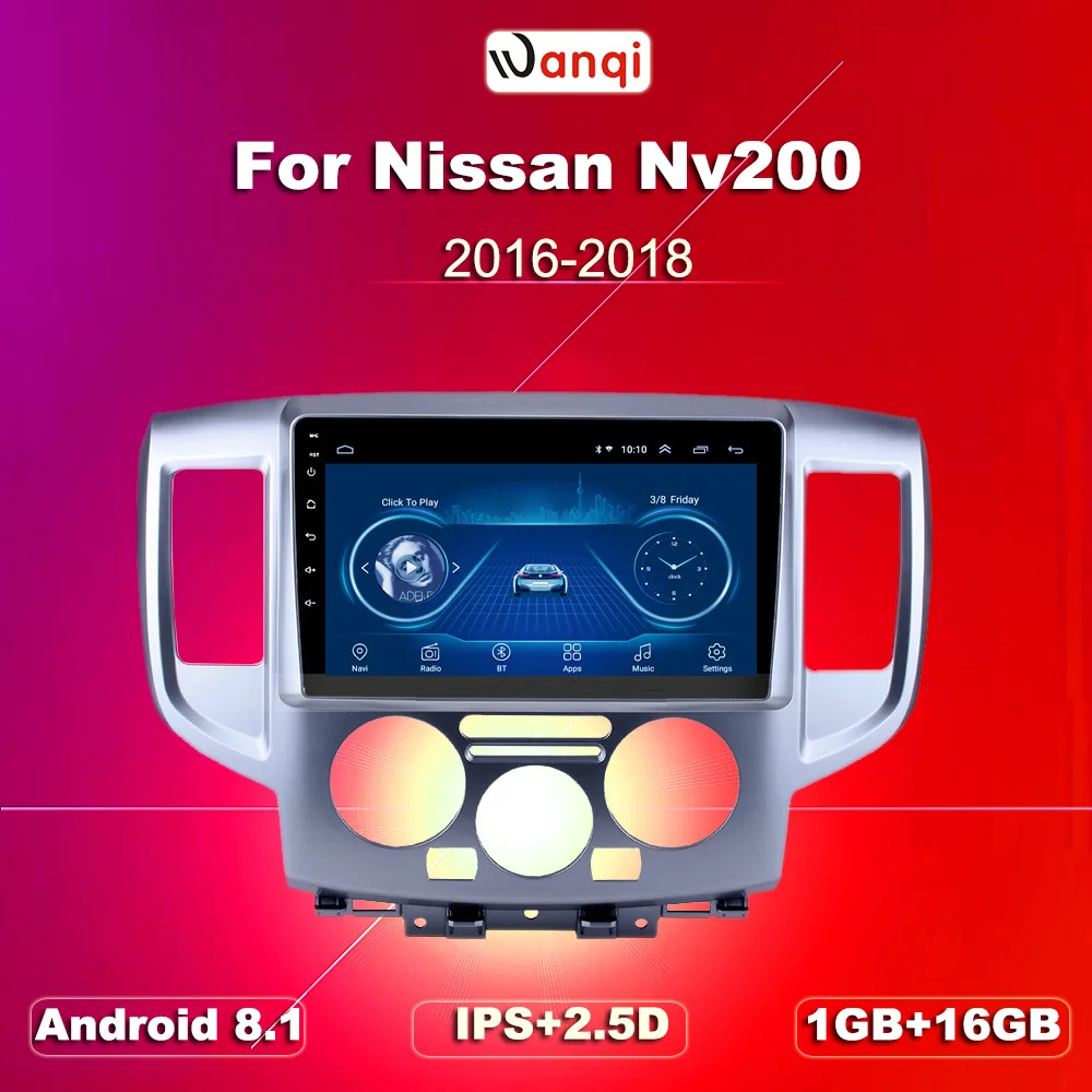 9 дюймов Android 9. 0 2.5D Закаленное HD Сенсорное радио для Nissan NV200 8 1-2014 с Bluetooth USB WIFI