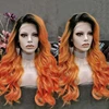 Charisma Long Body Wave Synthetic Lace Front Wig Heat Resistant Orange Wigs Free Part Glueless Wigs For Black Women Cosplay Wig ► Photo 1/6