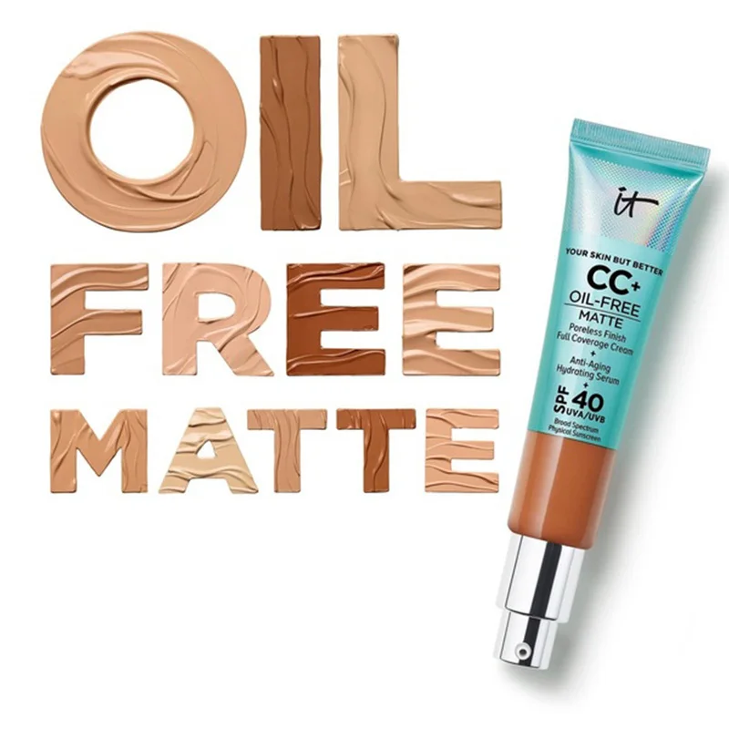cc + Matte sem Óleo Drop Ship Cosméticos Pele Mas Melhor Sans Huile Fini Esteira Poro Minimizando Cobertura Completa Creme 32ml it Sua