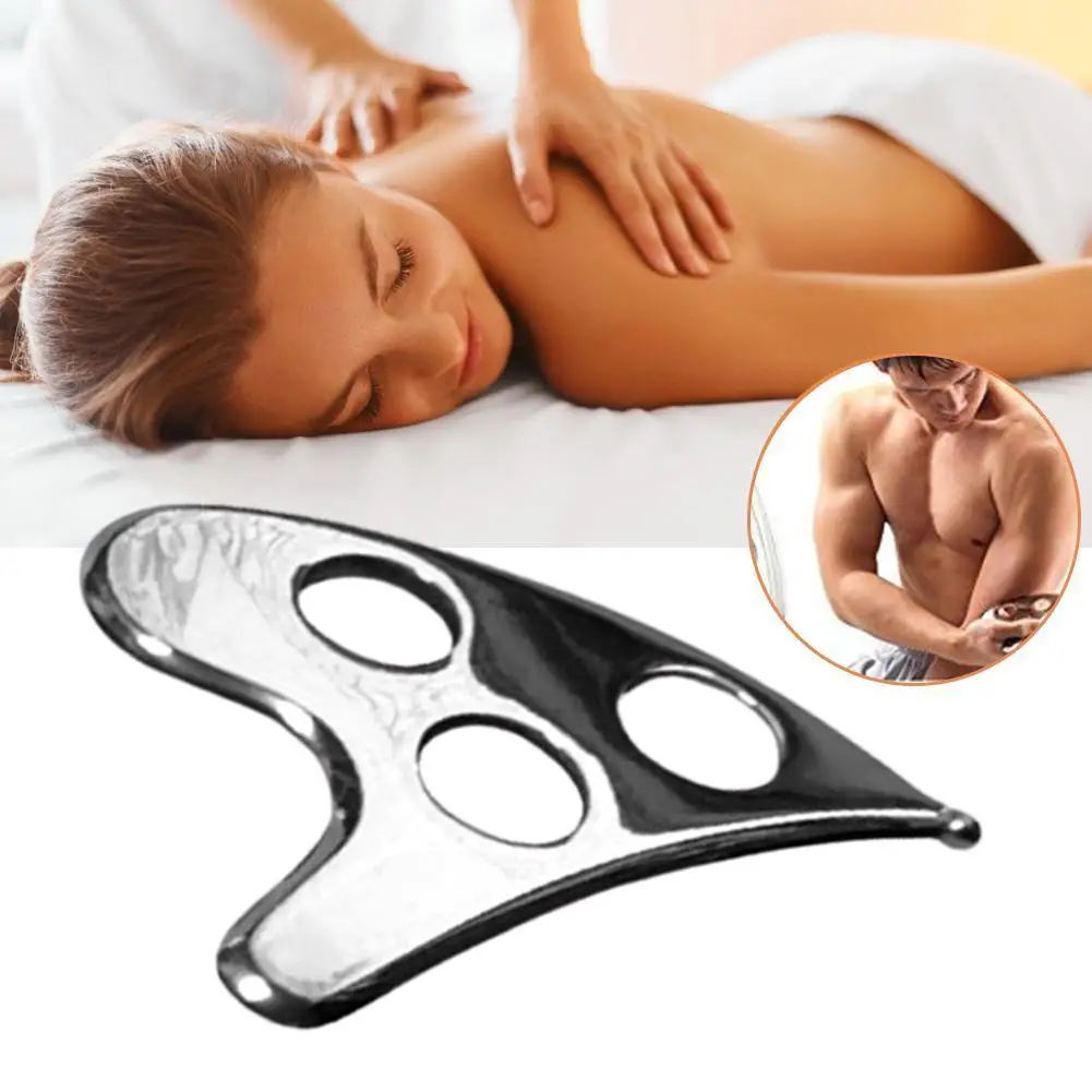 1Pcs Metal Body Scraper Gua Sha Skin Scraping Board Face Neck Back Beauty Massage Plate Relieve Pain Health Care Tools